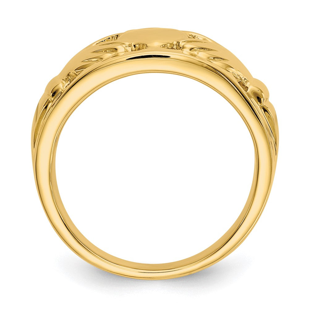 14k Polished Ladies Claddagh Ring Size 6