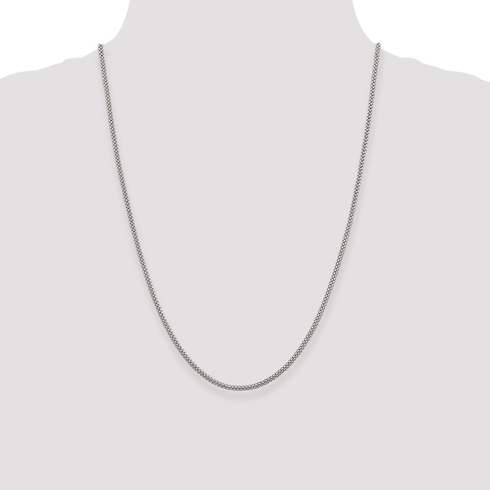 Sterling Silver 2.4mm Corona Chain 24 Inches