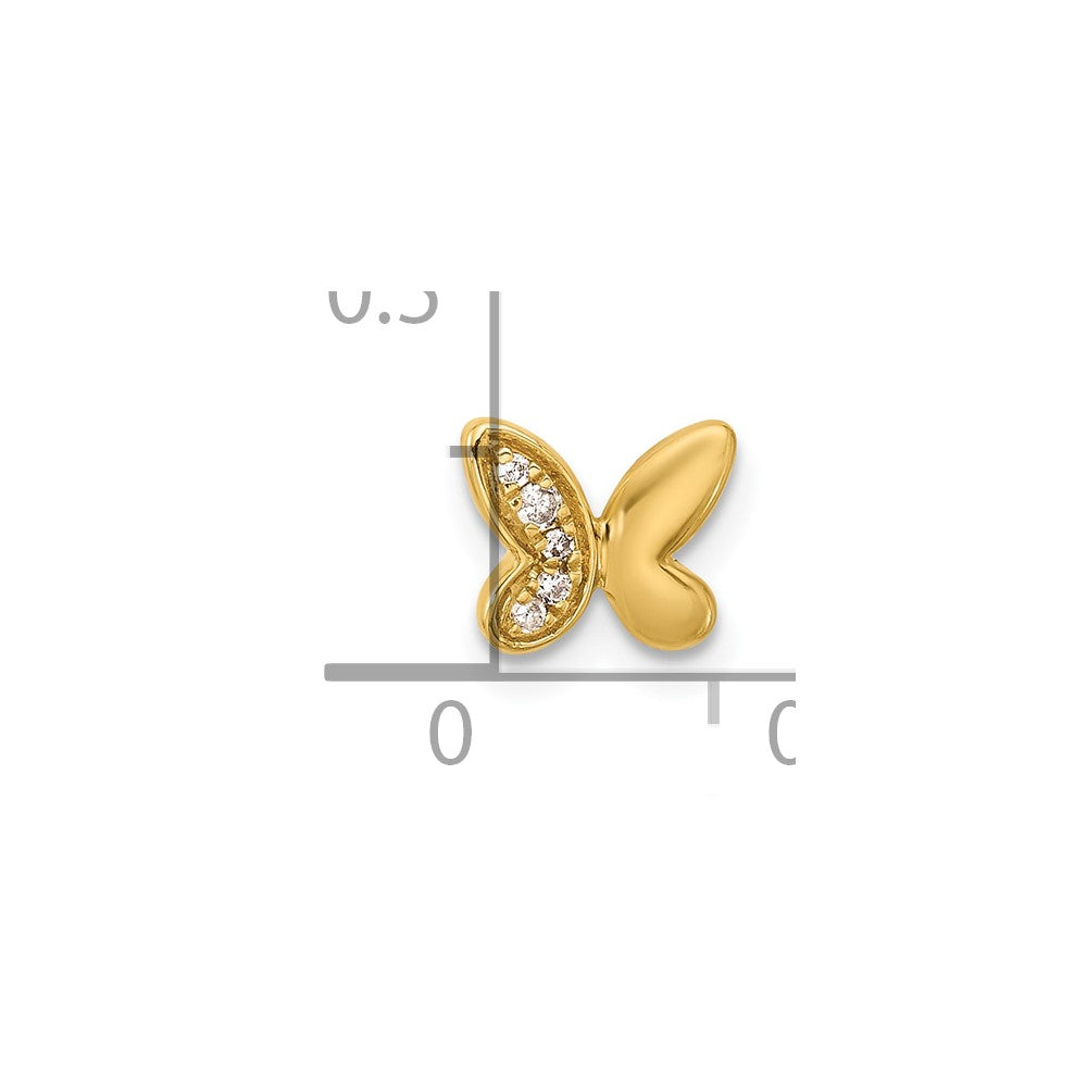 Stella & Dot 10ky Diamond Butterfly Charm Element