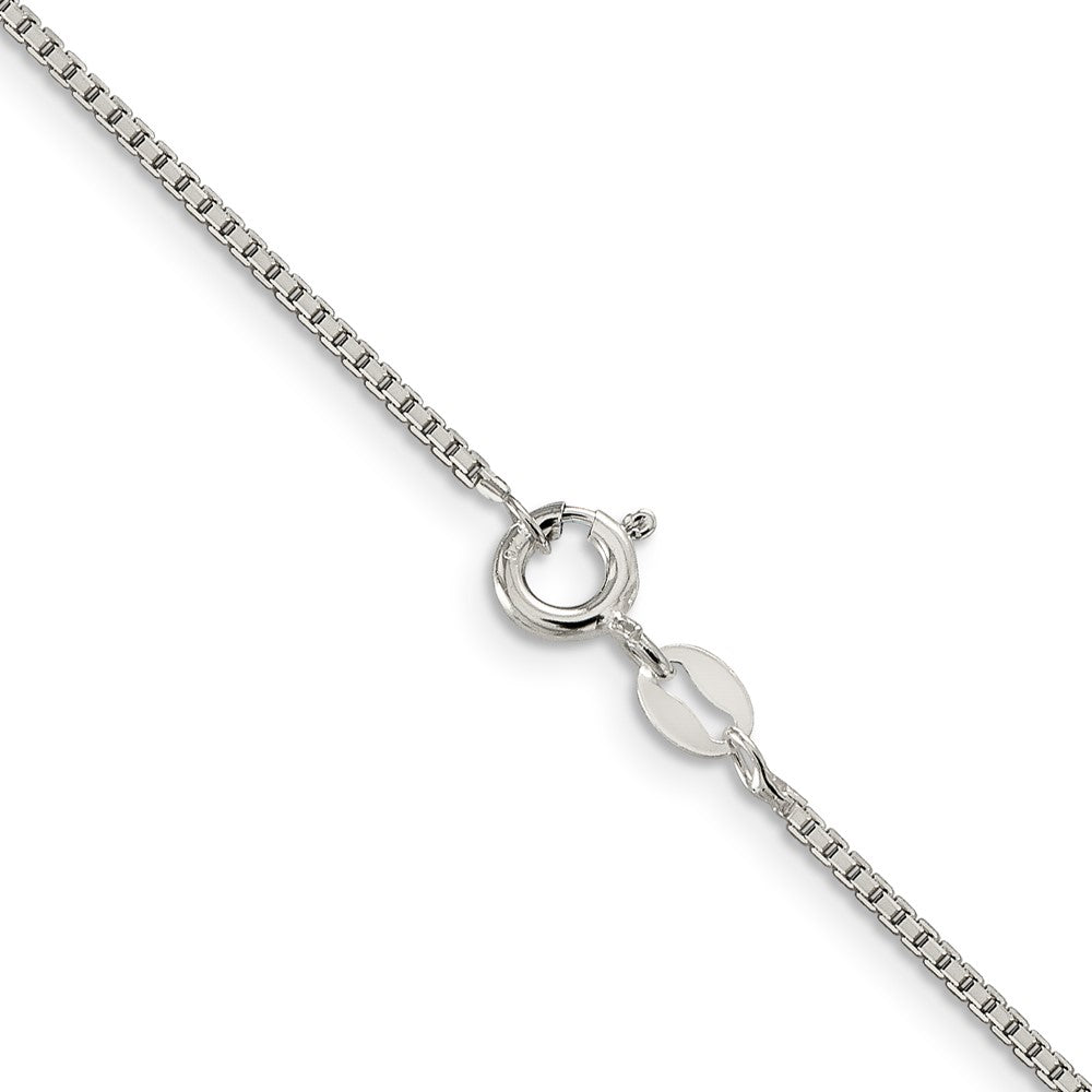 Sterling Silver 1.25mm 8 Sided Diamond-cut Box Chain 30 Inches