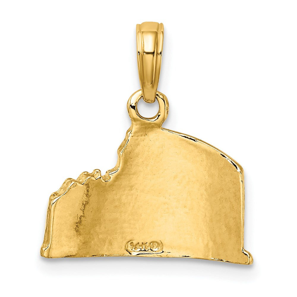 14K Textured 2-D Coliseum Charm