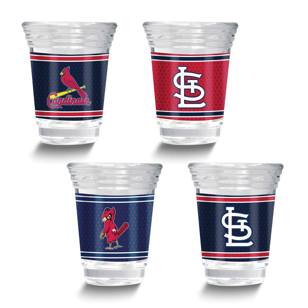 MLB St Louis Cardinals 4-piece 2 oz. Shot Glass Set
