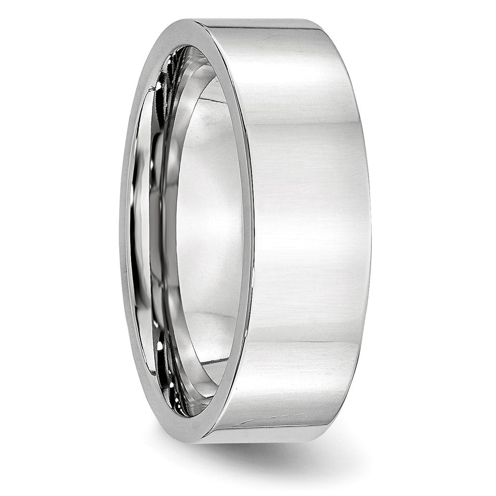 Cobalt Flat Polished 7mm Band Size - 8