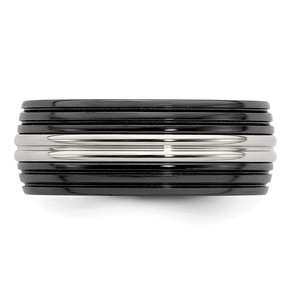 Edward Mirell Black Ti & Stainless Steel Polished 9mm Band