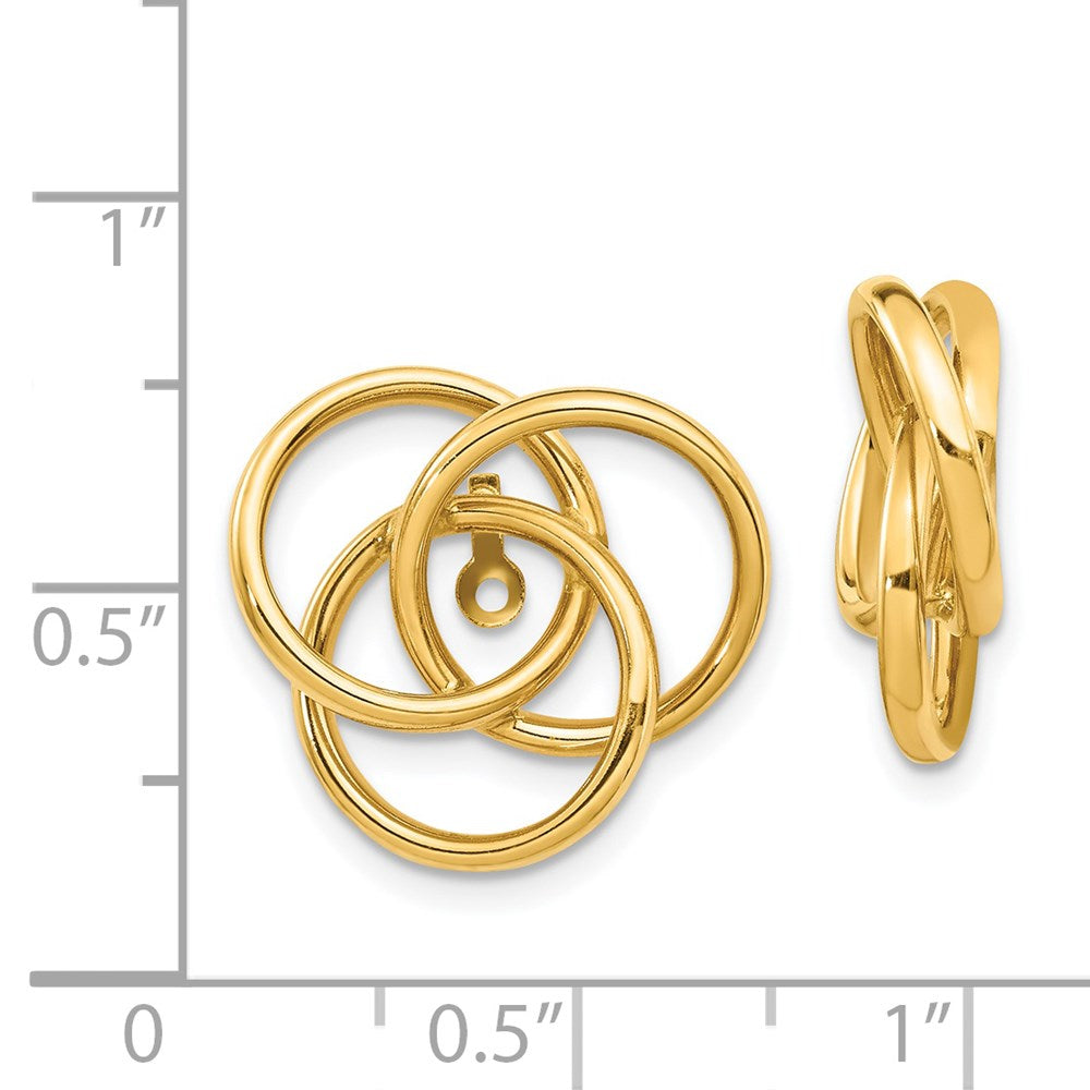 14k Polished Love Knot Earring Jackets