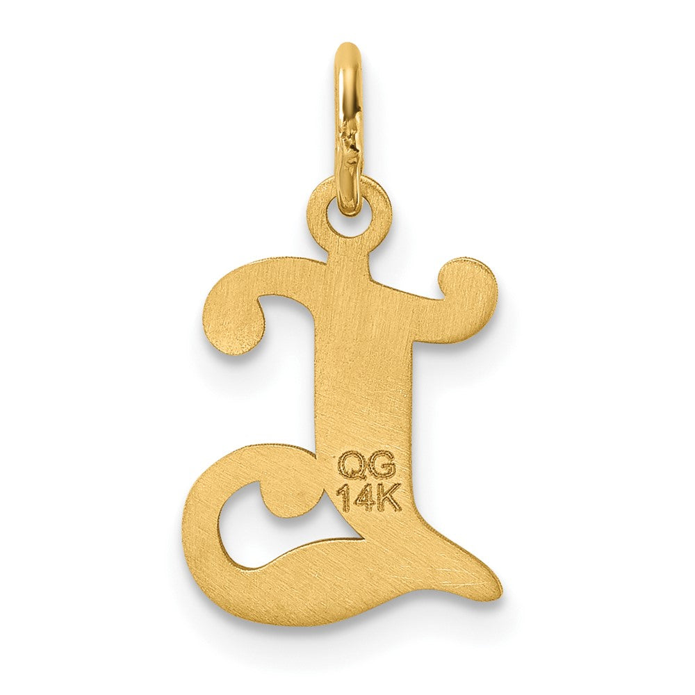 14K Diamond-cut Letter L Initial Charm