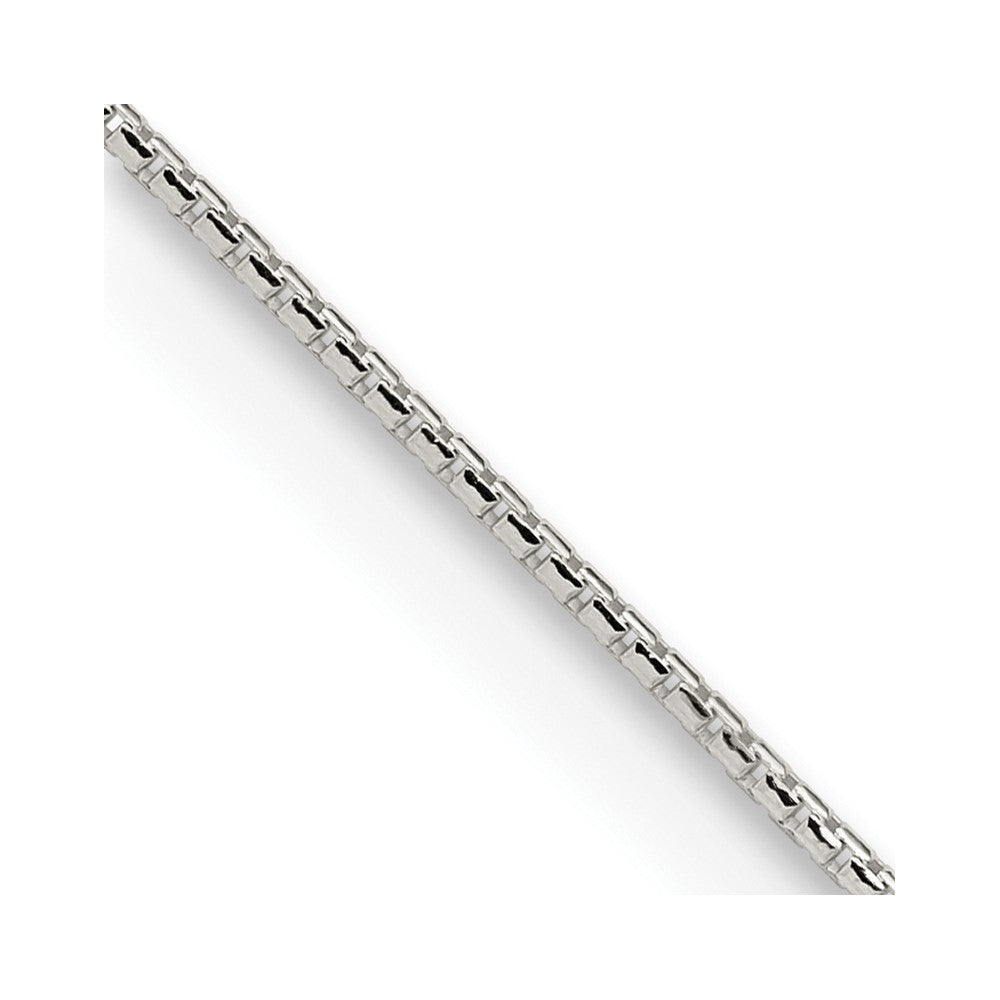 Sterling Silver 1.1mm Diamond-cut Round Box Chain 20 Inches