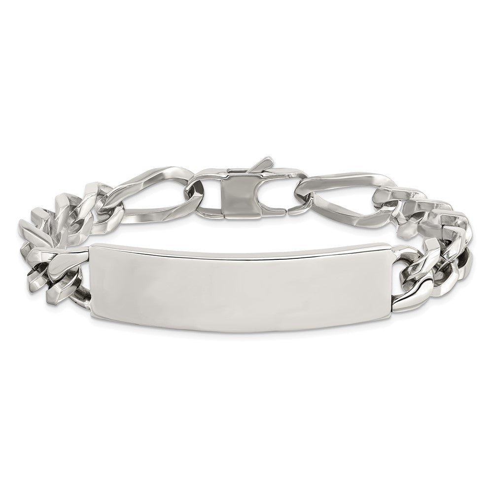 Stainless Steel Polished 9in Large ID Bracelet 9 inches
