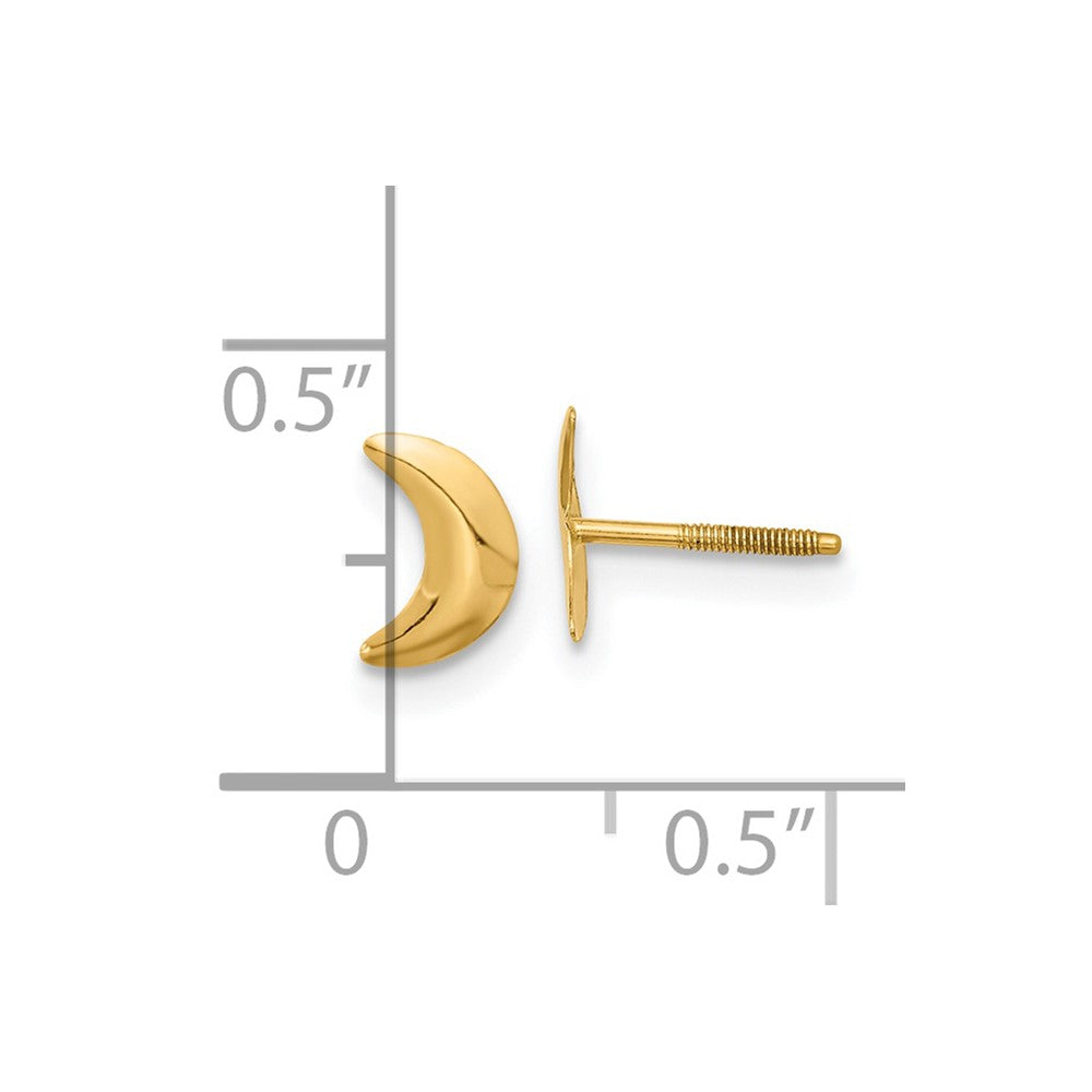14k Madi K Moon Post Earrings