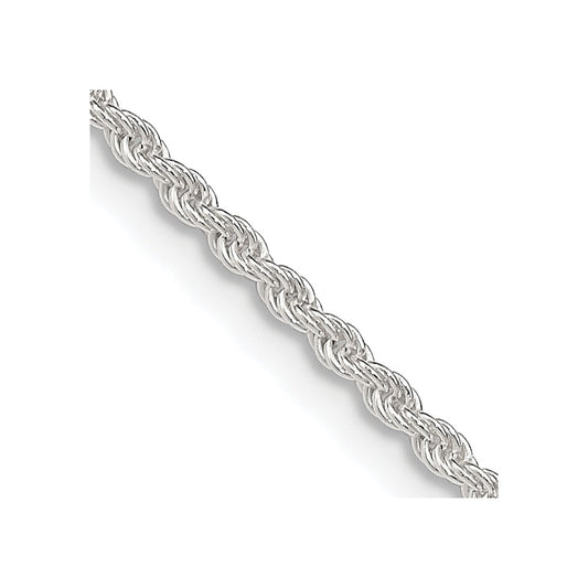 Sterling Silver 1.8mm Solid Rope Chain 28 Inches