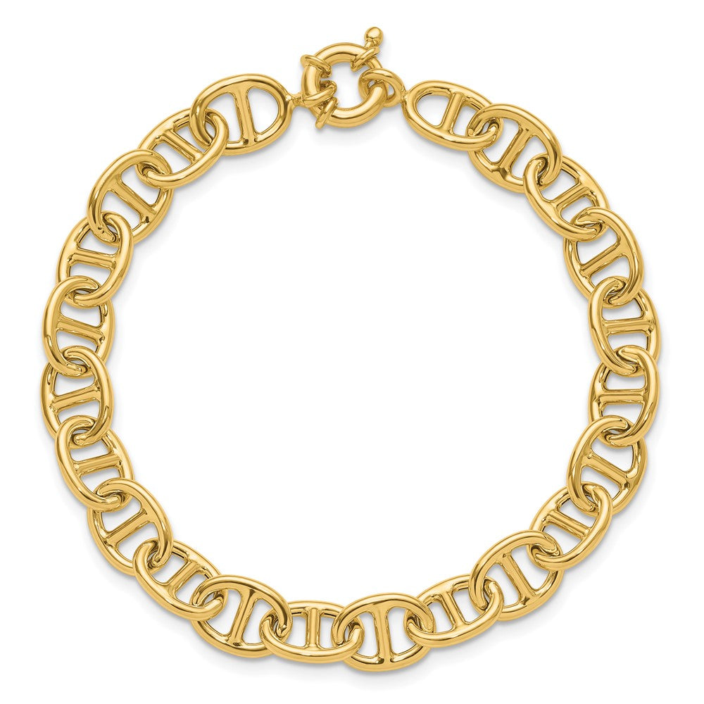 14K Polished Fancy Link Bracelet 7.5  inches