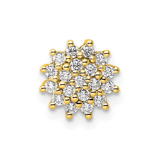 14k 1/4 carat Lab Grown Diamond VS/SI+ G+ Complete Chain Slide Pendant
