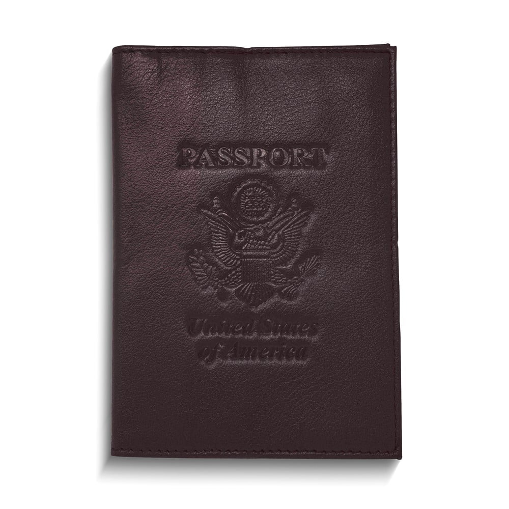 Genuine Cowhide Leather RFID-Blocking Passport Cover Case Holder & Wallet