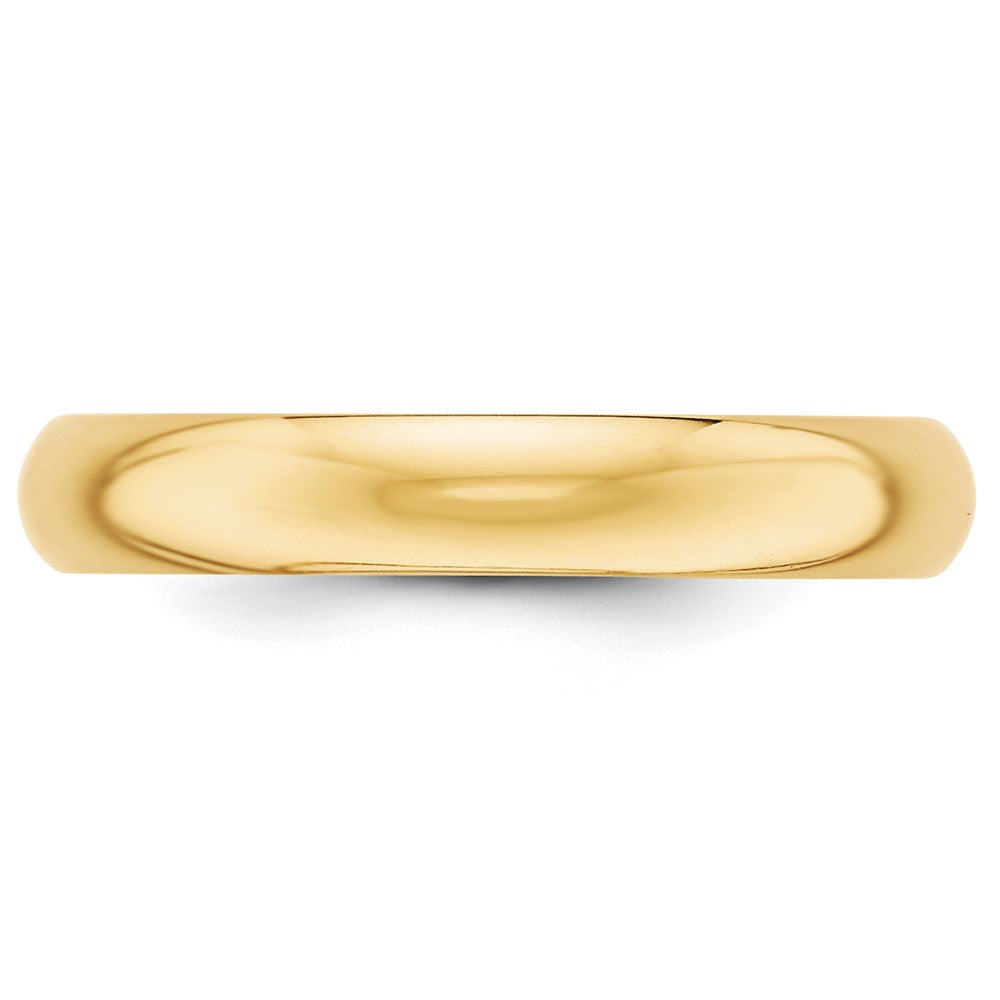 14k Yellow Gold 4mm Half-Round Wedding Band Size 7
