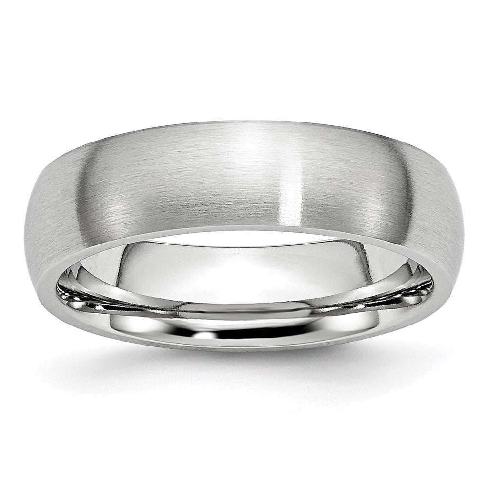 Cobalt Satin 6mm Half Round Band Size - 11.5