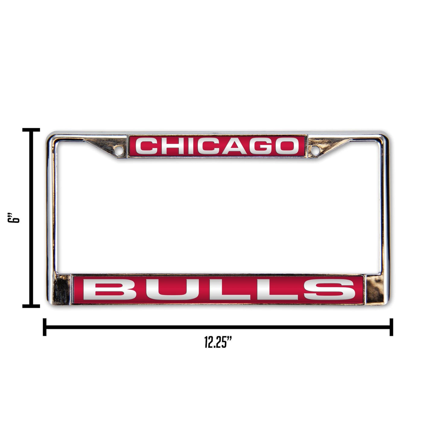 Chicago Basketball Bull's Chrome Metal Laser Cut License Plate Frame