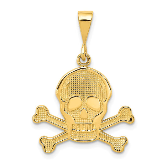 14K Skull and Bones Pendant