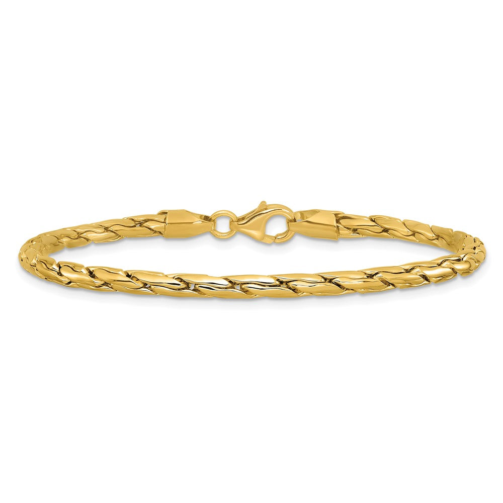 14K Polished 3.5mm Fancy Link Bracelet 7.5  inches
