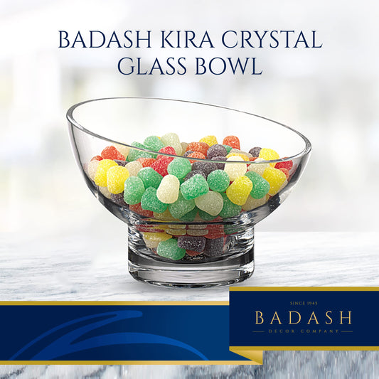 Badash Handcrafted Lead-free Crystal Kira Slant Bowl QGM19722