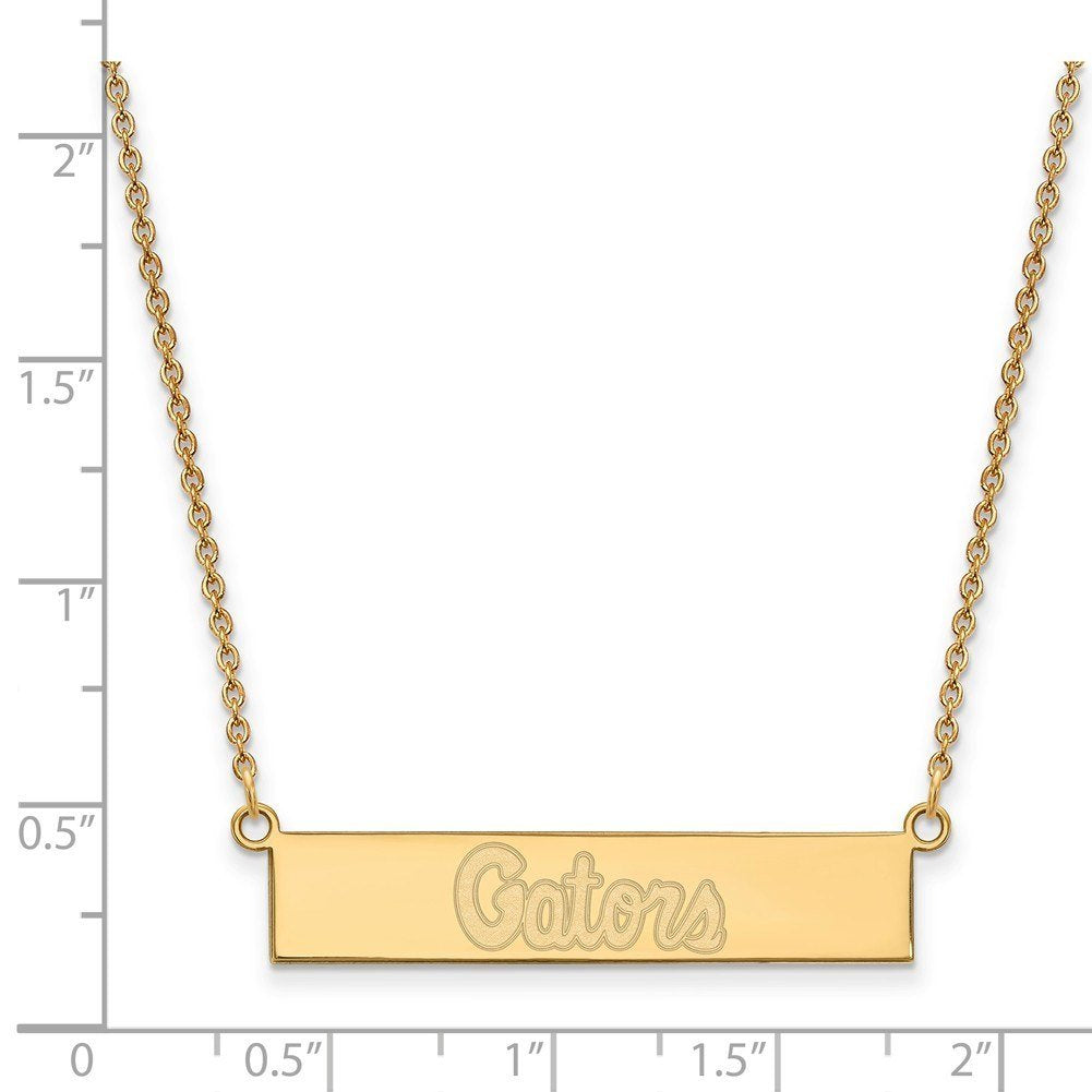 Women's Florida Gators Gold Plated Small Bar Necklace