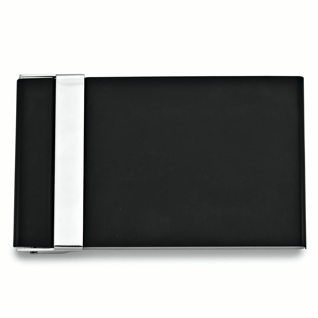 Black-plated Vertical Opening Business Card Case QGM16762