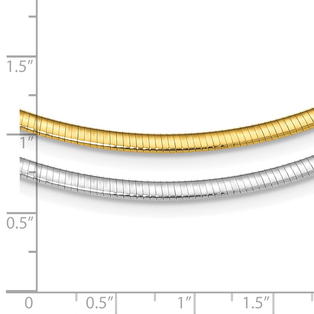 Sterling Silver Flash Gold-plated Reversible 3mm Cubetto Chain 16 Inches