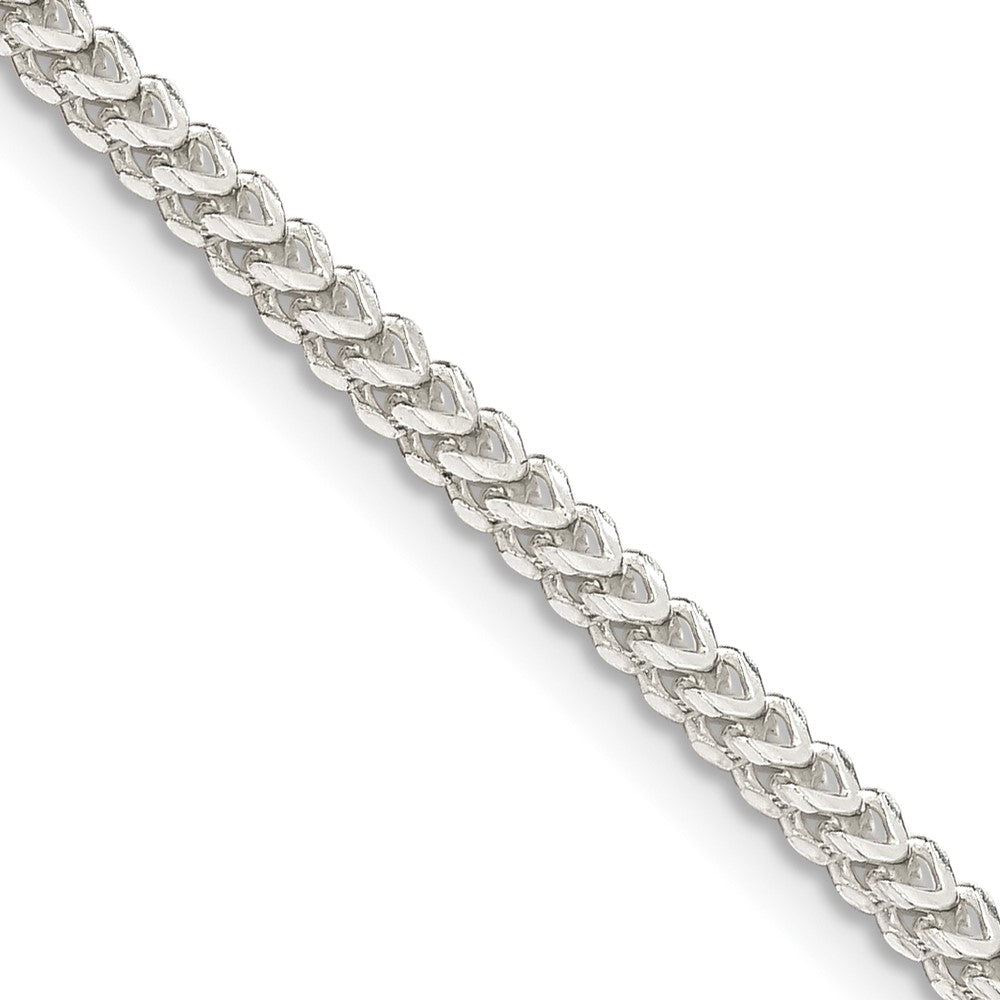 Sterling Silver 2mm D/C Square Franco Chain 24 Inches