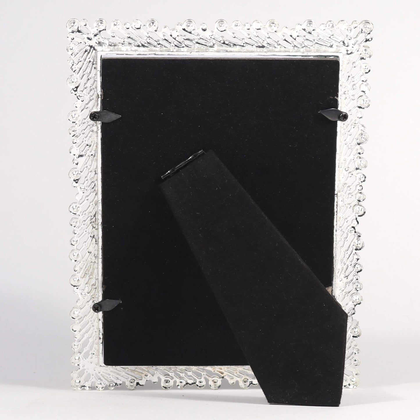 5x7 Jasmond Silver Metal Frame with Crystal Spray