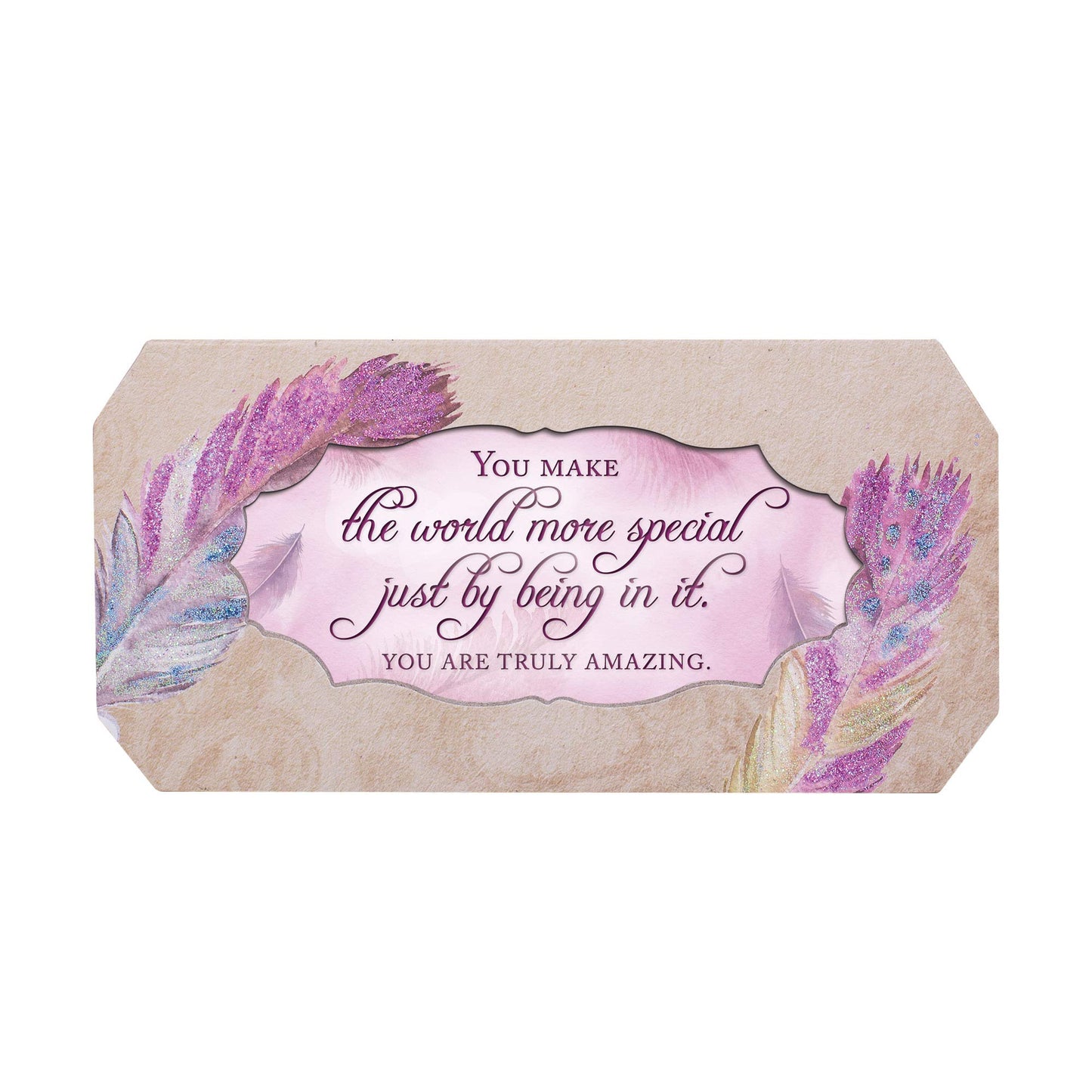 7.25" Beige “Wonderful World" Belle Papier Musical Box