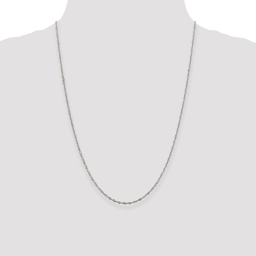Sterling Silver 2mm Singapore Chain 24 Inches