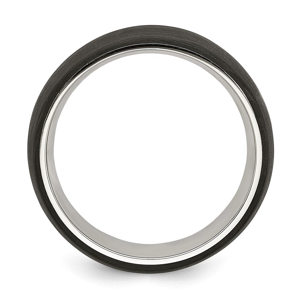 Stainless Steel 8MM With Forged Carbon Fiber Band