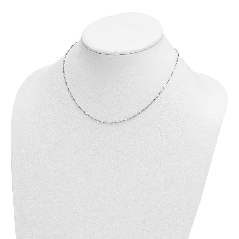 Sterling Silver Italian Made Platinum-plated Palline 16 inch with a 2 inch extention Chain