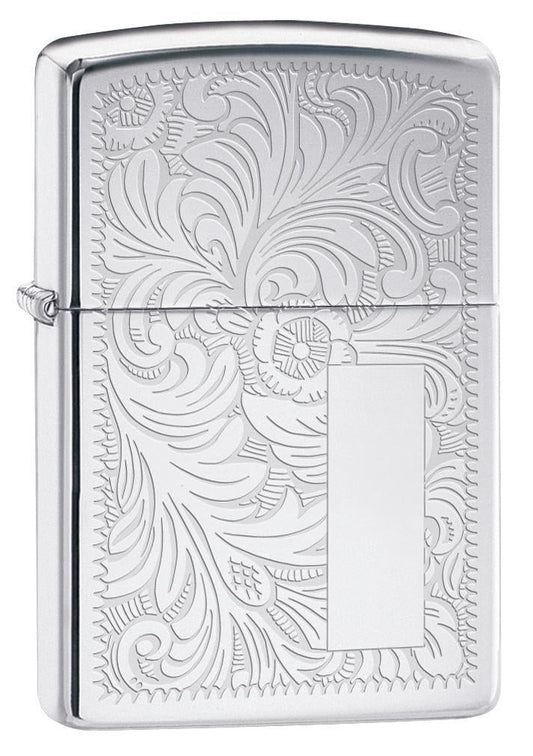 Zippo Venetian High Polish Chrome Pocket Lighter