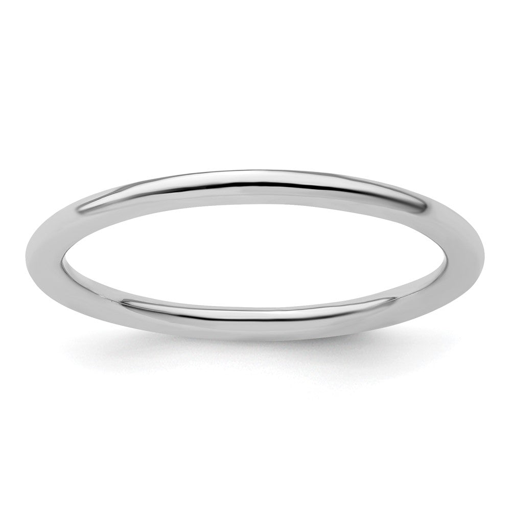 Sterling Silver Stackable Expressions Rhodium Polished Ring Size -5