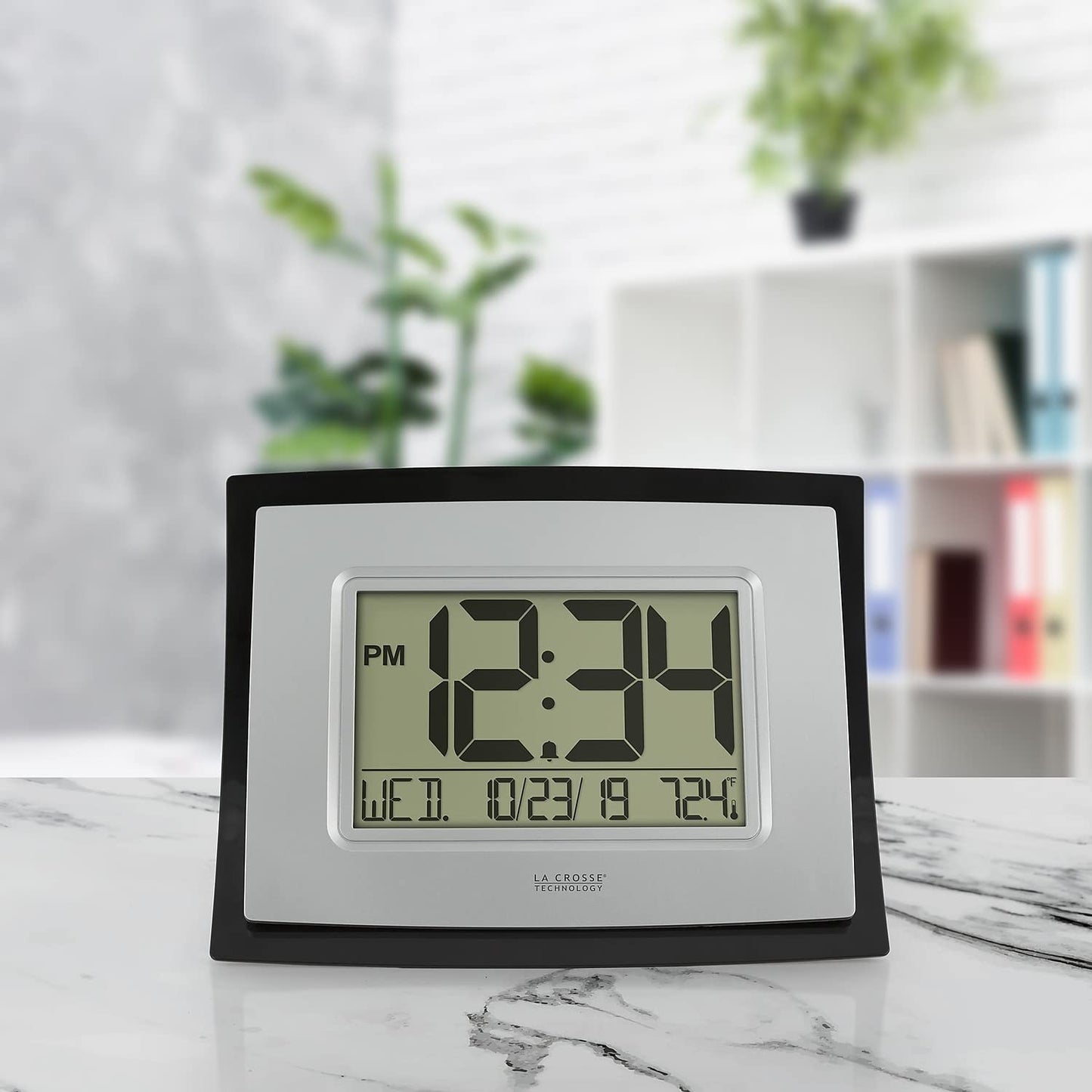 La Crosse Technology Digital Clock with Indoor Temperature and Calendar, WT-8002U-INT