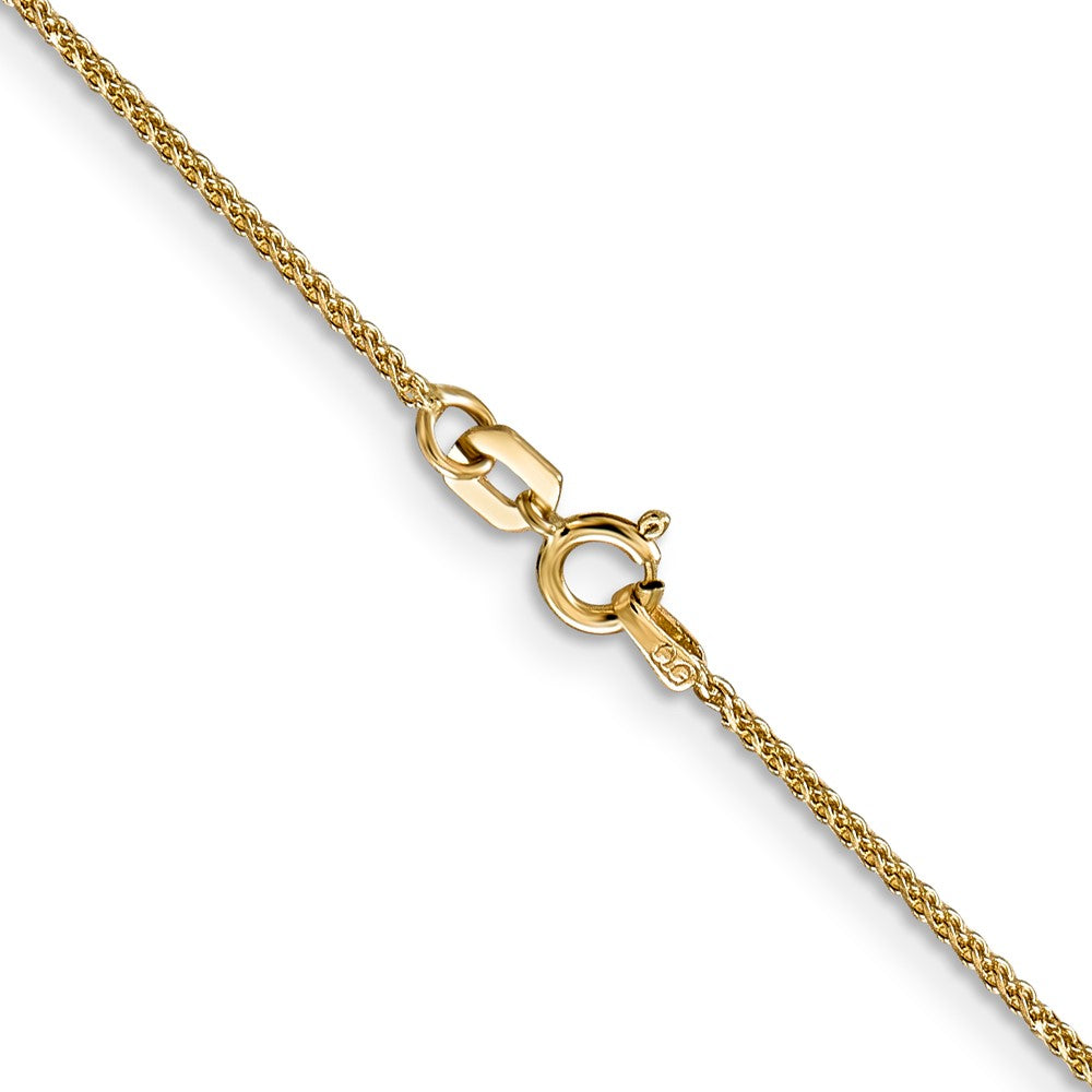 14K 18 inch 1.05mm Diamond-cut Spiga with Spring Ring Clasp Chain