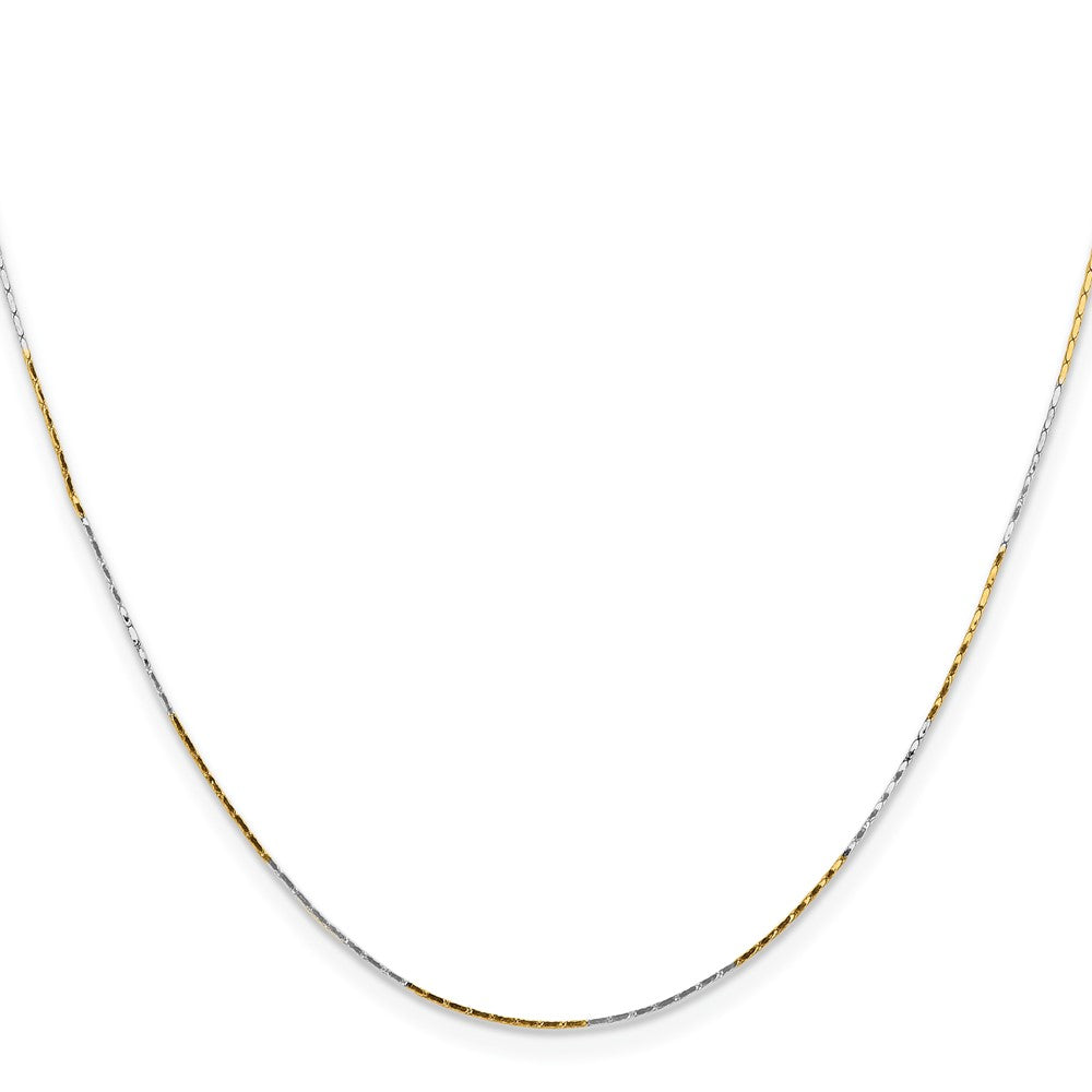 White & Yellow Rhodium over Brass 0.85mm Fancy Chain