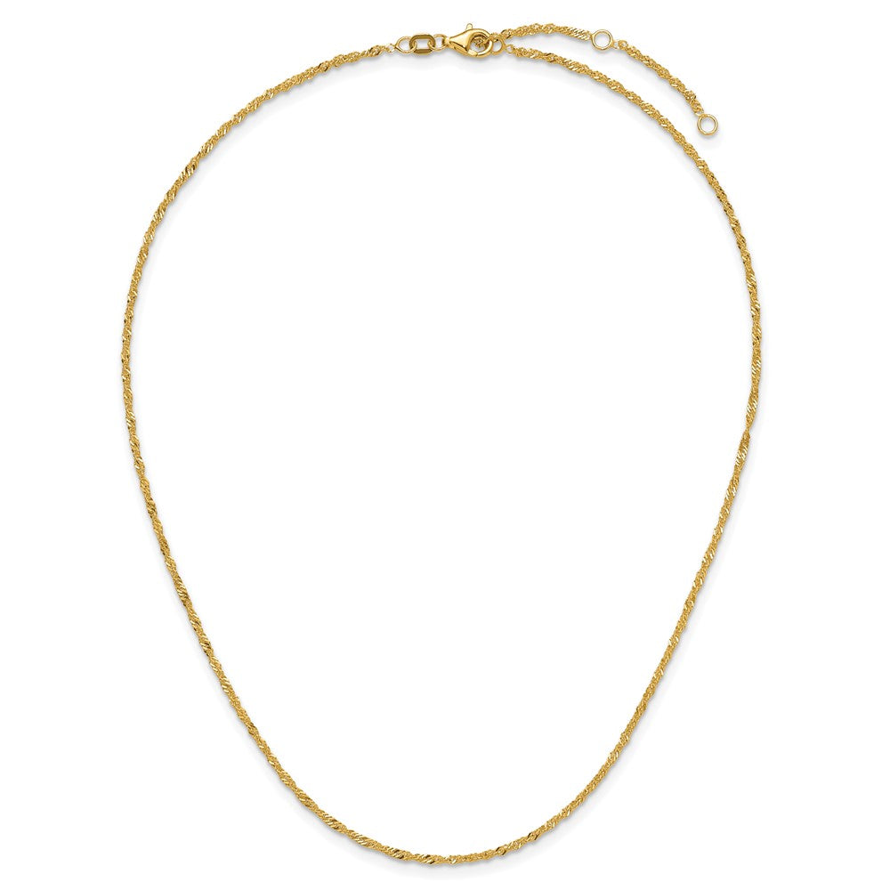 10k 1.7mm Singapore 1in+1in Adjustable Chain