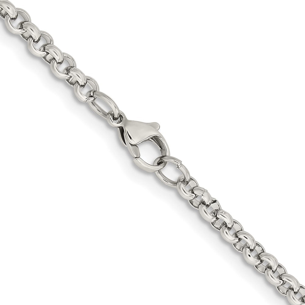 Stainless Steel Polished 3.9mm 18in Rolo Chain