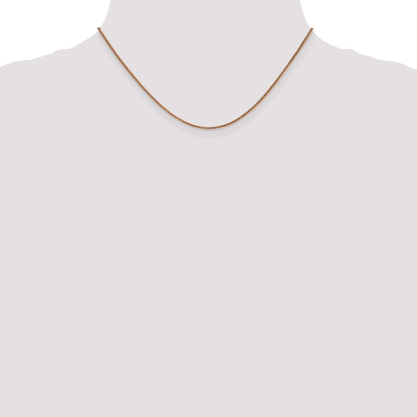 14K Rose Gold 1.2mm Spiga Chain