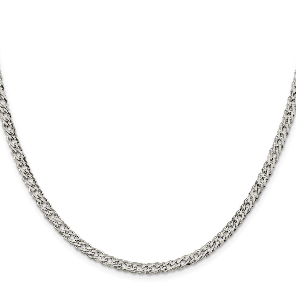 Sterling Silver 4.25mm 6 Side D/C Flat Double Curb Chain 20 Inches