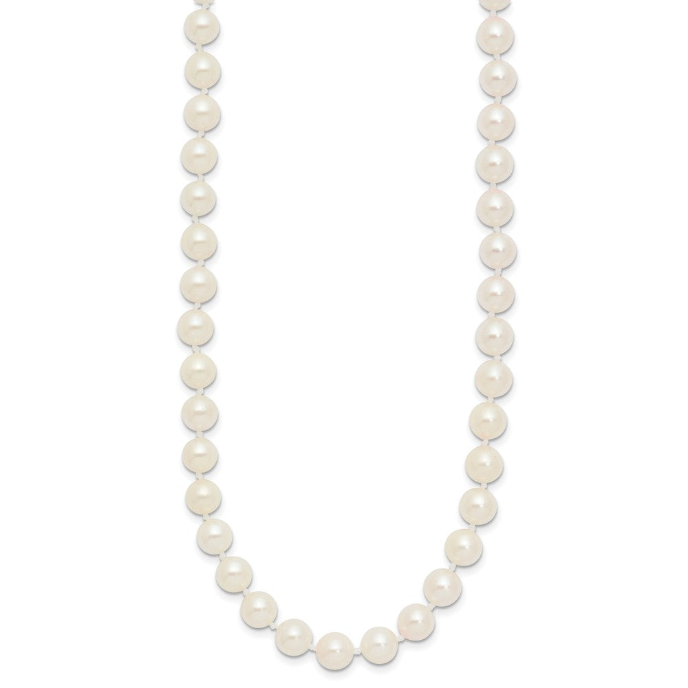 14k 6-7mm White Round Akoya Saltwater Cultured Pearl 18 inch Necklace