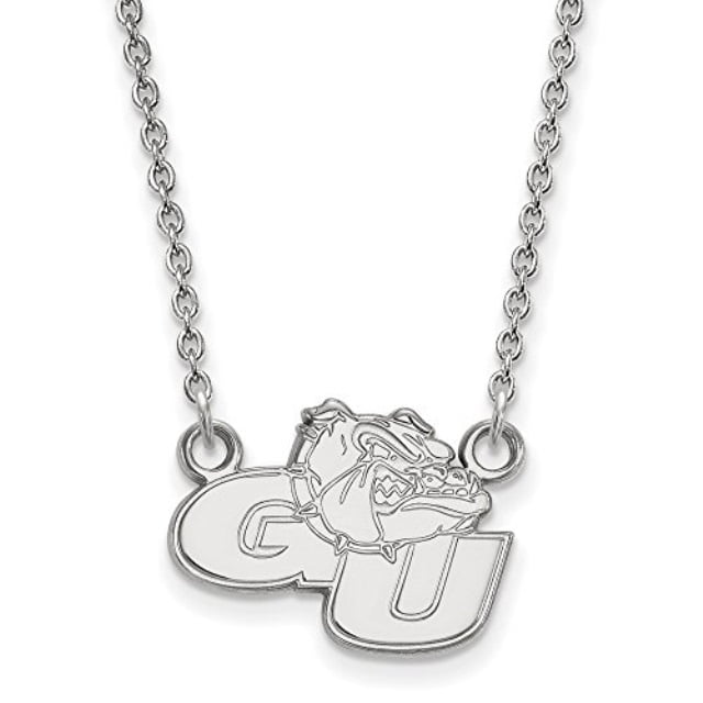 LogoArt Sterling Silver Gonzaga University Small Pendant Necklace