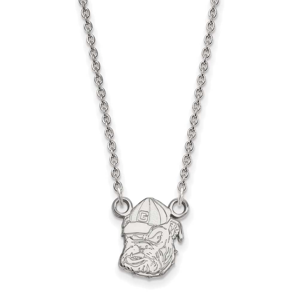 LogoArt Sterling Silver University Of Georgia Small Pendant Necklace Female Adult