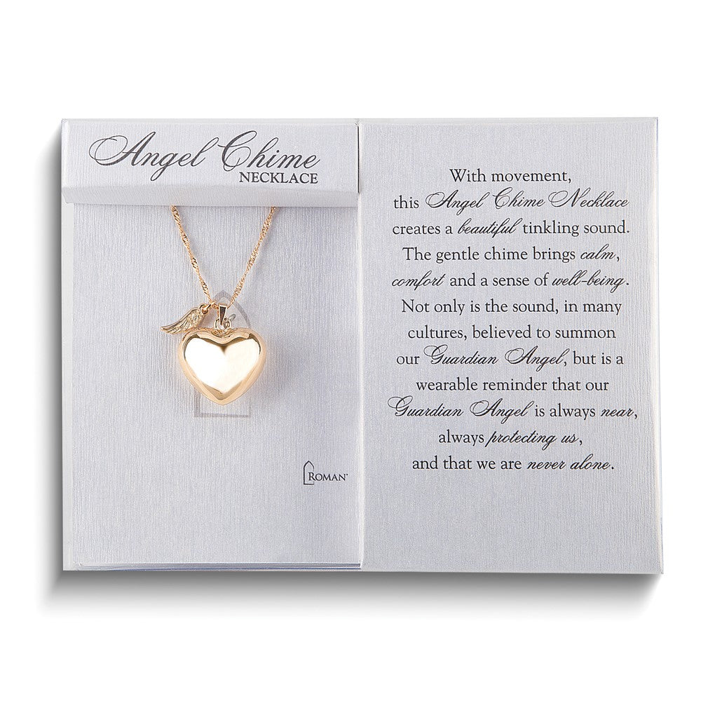 Gold -tone Brass Angel Chime 36 inch Necklace