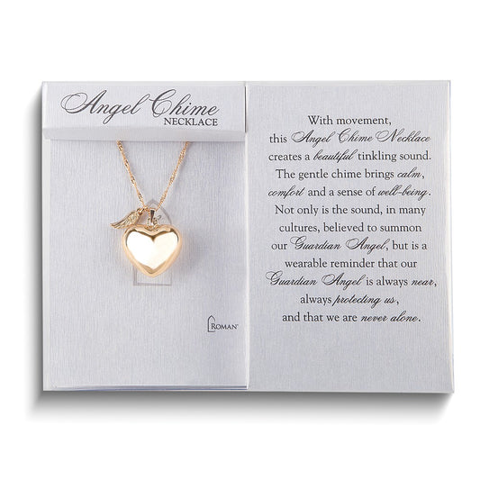 Gold -tone Brass Angel Chime 36 inch Necklace