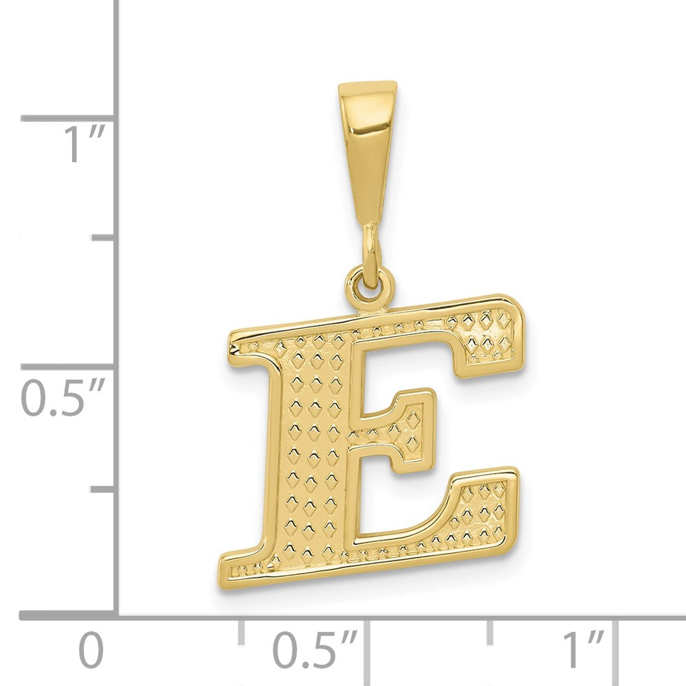 10KY Initial E Pendant