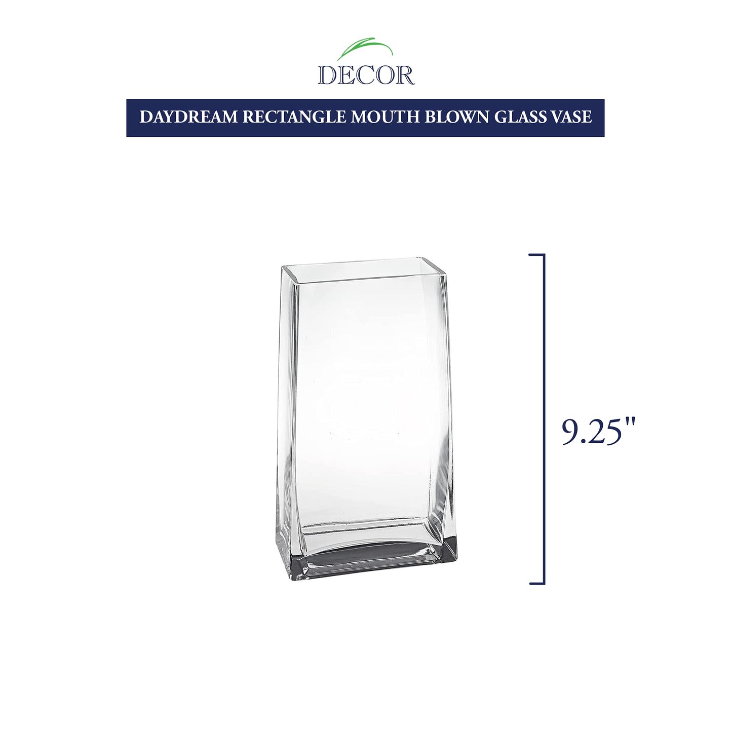 Badash Daydream Handcrafted Lead-free Crystal Rectangle Vase QGM23785