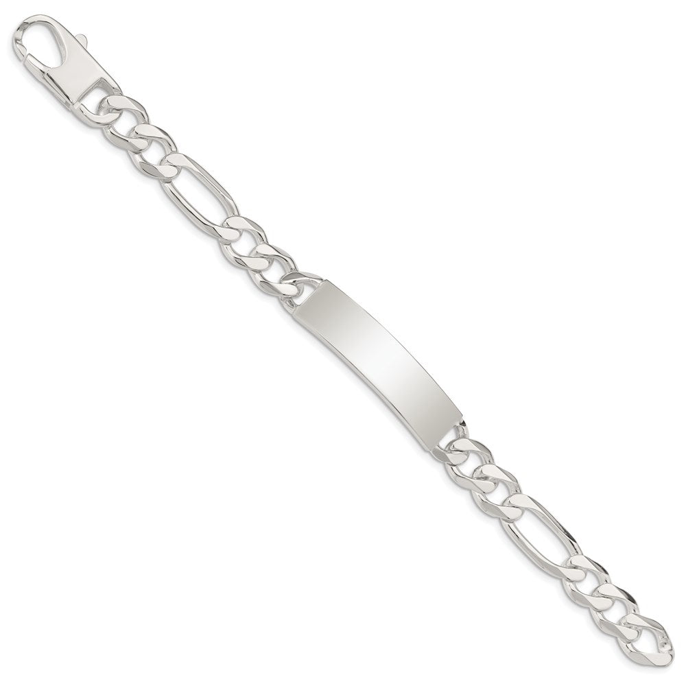 Sterling Silver Figaro Link ID Bracelet 8.5 inches