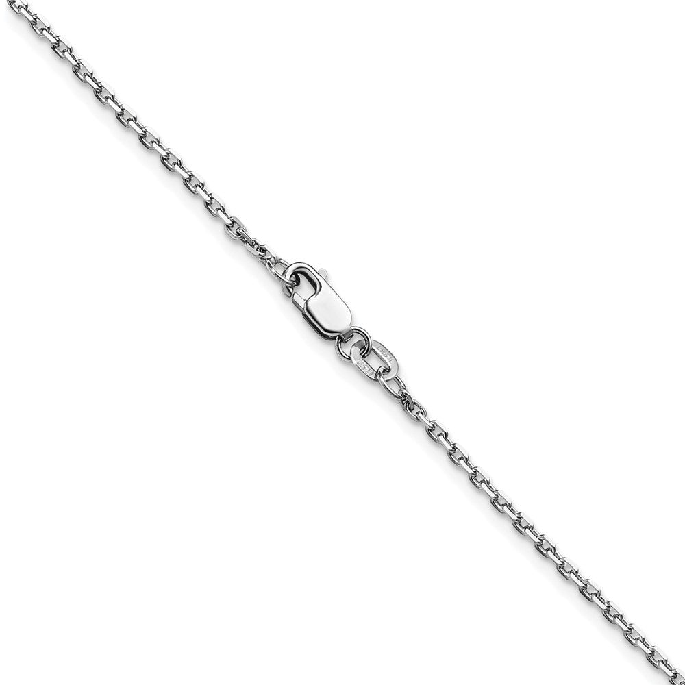 14K White Gold 1.5mm D/C Square Cable Chain